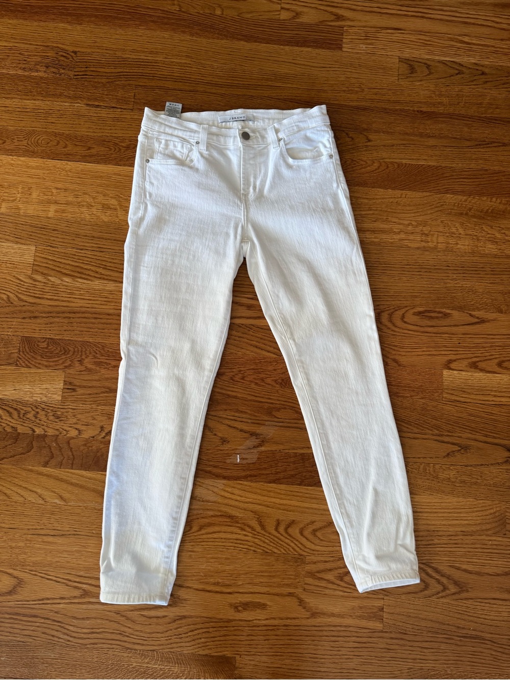 J Brand White High-Rise Skinny Jeans